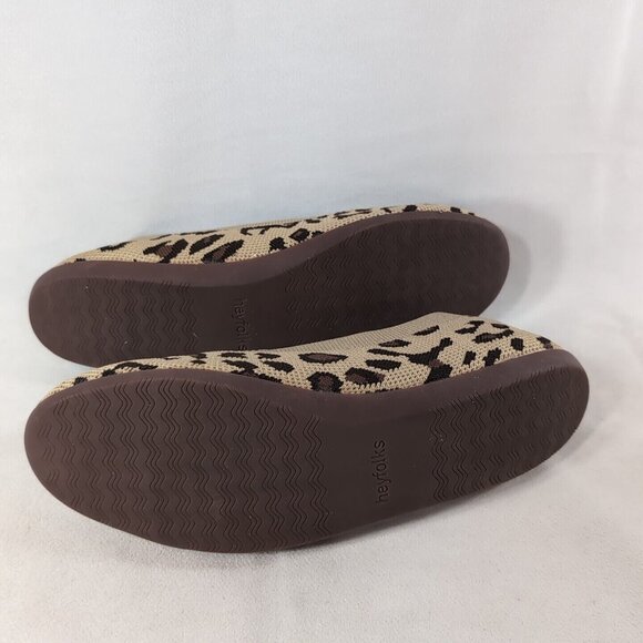 HeyFolks Dia Othello Flats Shoes Leopard Cheetah Women W 8.5 Slip On Beige Brown - Picture 9 of 12